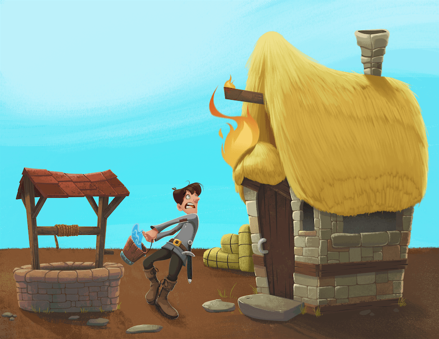 Concept art from Put Out the Fires